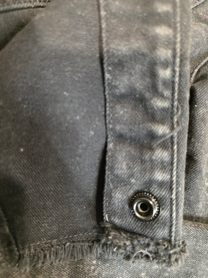 Kids’ Black Acid-Washed Denim Jacket