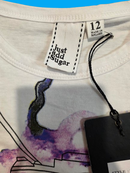 Girls’ Long Sleeve Cotton Top – “Little Photographer” Print