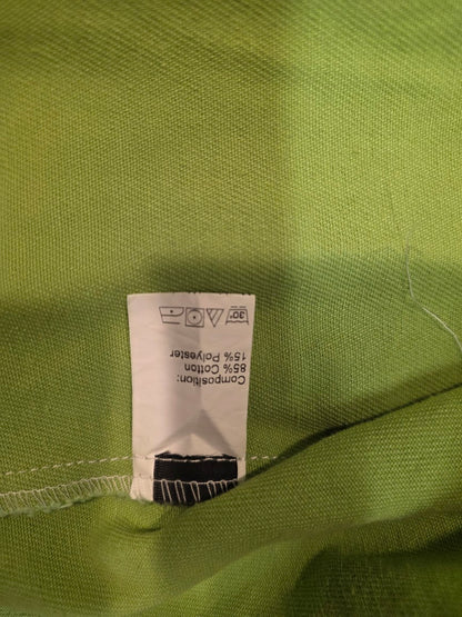 Women’s Cropped Green Denim Jacket – Oversized Flower & Bee Detail